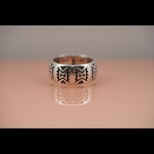 Aztec sterling silver ring